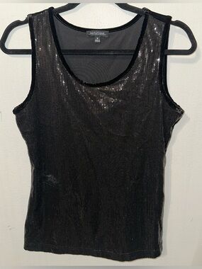 Notations Black Sequin Tank Top